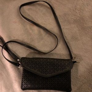 Black leather purse